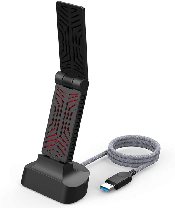 USB WiFi Adapter WAVLINK Wireless Dual Band 1300Mbps USB3.0 WiFi Dongle Included USB Mini Dock / Cradle 802.11 ac Wireless Network Adapter with WPS Function for Desktop Windows Mac OS X